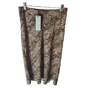 Rachel Zoe Python Print Elastic Waist Skirt, NWT, Size 2